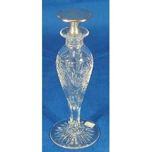  Cologne bottle cut w/sterling top on dauber footed Health 