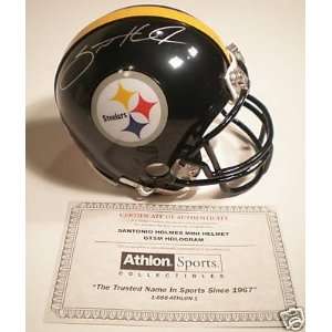  Santonio Holmes Autographed Pittsburgh Steelers Riddell 