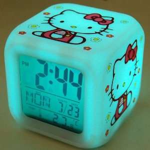  Hello Kitty Desk Alarm Clock Thermometer Glow