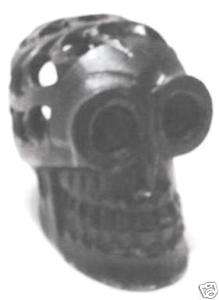 Black Soapstone Carved Skull  