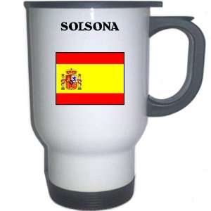  Spain (Espana)   SOLSONA White Stainless Steel Mug 