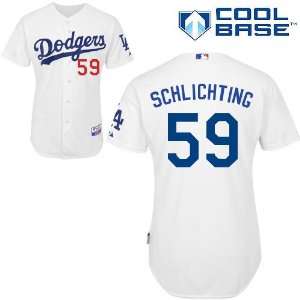  Travis Schlichting Los Angeles Dodgers Authentic Home Cool 