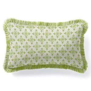   in Sunbrella Delicate Ditzy Green with Fringe   16 x 24   Frontgate