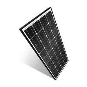   Monocrystalline Solar Panel Battery Charger, Black