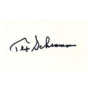  Tex Schram Autographed / Signed 3x5 Card 