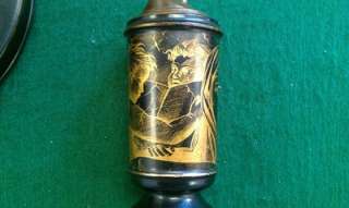 Rare Vintage Hand Made Italian Michelangiolo Table Lighter & Ashtray 