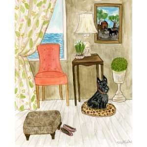 Scottie by the Sea Canvas Reproduction