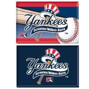 SCRANTON WILKES BARRE RED BARONS YANKEES OFFICIAL LOGO 2x3 MAGNET 2 