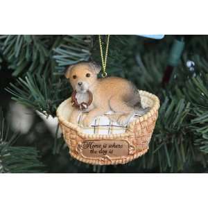   DOG W/SIGN Christmas Ornament (Home is where Dog is) 