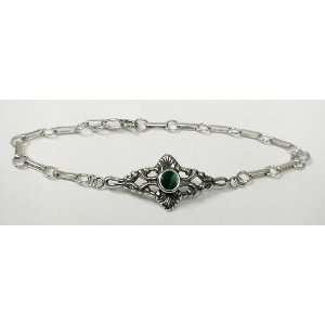   Bracelet Accented with Genuine Malachite The Silver Dragon Jewelry