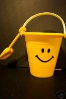 smiley face BEACH PAIL BUCKET WITH SHOVEL happy smile  