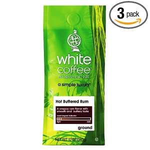 White House Roasted Coffee, Hot Buttered Rum (Ground), 12 Ounce Bags 