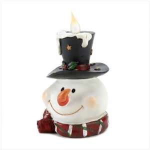  Snowman Faux Candle Figurine