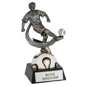  Soccer Trophies   7 INCH HIGH GLOSS FINISH MALE SOCCER TROPHY 