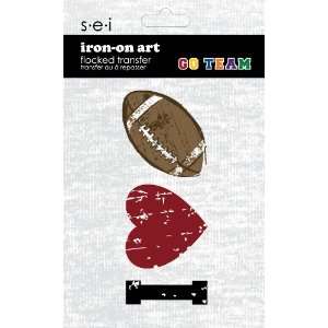   Inch I Heart Football Iron on Transfer, 1 Sheet Arts, Crafts & Sewing