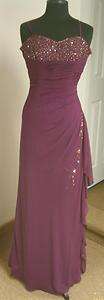   8102 Long Strapless Formal Dress Gown Size 4 in Chianti purple  
