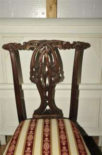 Chippendale Chairs Set of 8 Solid Mahogany  