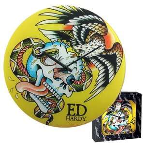  Officially Licensed Don Ed Hardy Battle Glass Clock