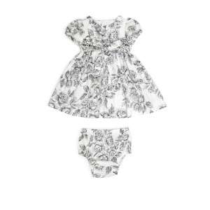   Clearance Ivory Black French Toile Smocked Dress ~ 6M (F618829) Baby