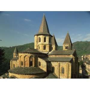  Exterior of the Abbey of Ste. Foy, Conques, Midi Pyrenees 