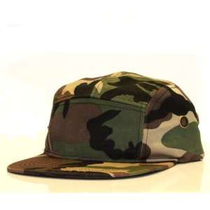 City Hunter Cn140 5 Panel Cotton with Leather Strap   Camo