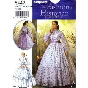  Simplicity 5442 Sewing Pattern Civil War Wedding Dress Reenactment 