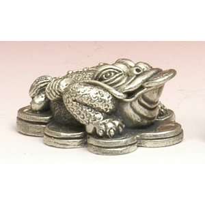 Lucky Frog   2.5+ Wide Metal Statue   Made In India 