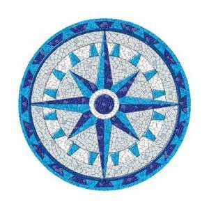  Underwater Swimming Pool Art   Small Mosaic   Compass 