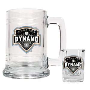  Houston Dynamo Glass Tankard and Square Shot Glass 