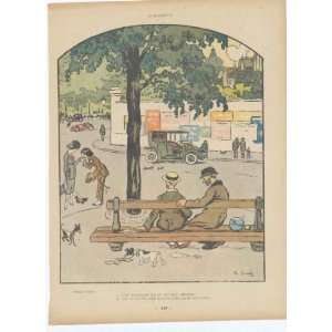  Art Deco Humour Stereet Scen Paris 1919
