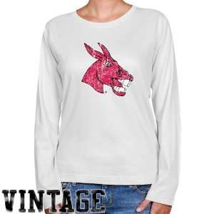   Distressed Logo Vintage Long Sleeve Classic Fit Tee