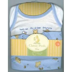  Disney Classic Winnie the Pooh 2 pack Bodysuits Blue 6 9 