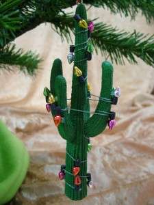 New Decorated Saguaro Cactus Christmas Lights Ornament  