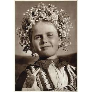  1953 Slovakian Child Girl Costume Kroje Luzna Slovakia 