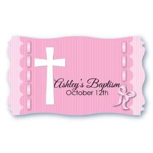   Cross   Set of 8 Personalized Baptism Name Tag Stickers Toys & Games