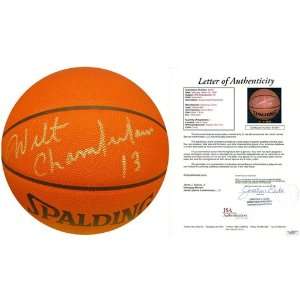   Chamberlain Autographed / Signed Leather Basketball (James Spence