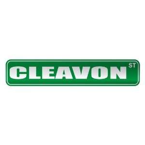   CLEAVON ST  STREET SIGN