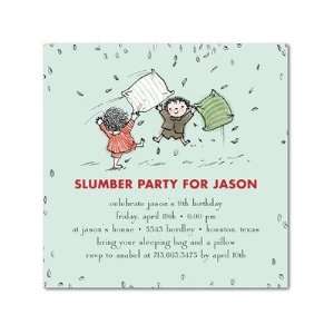  Birthday Party Invitations   Slumber Party Aloe By Petite 