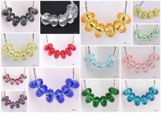   Faceted Crystal Murano Glass Beads Single Core Fit European Bracelet