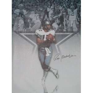  Roger Staubach Dallas Cowboys Signed 30x40 Limited Canvas 