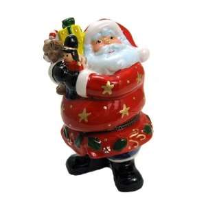  Santa Cluas with Gifts Holiday Trinket Box