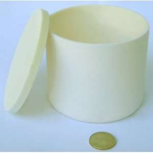  100mm OD x 85mm Height Cylindrical Alumina Crucible Sample 