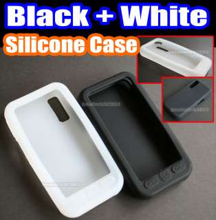 Black+White Silicone Gel Case Skin Back Cover for Samsung S5230 Star 