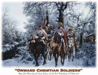 CIVIL WAR FABRIC SOLDIERS HORSES K FABRIC PANELS 14X14  