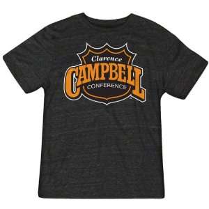   NHL Black Reebok Campbell Conference Logo T Shirt