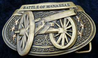 Civil War Battle of Manassas Cannon Belt Buckle  
