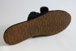 Adorable COACH slippers made of genuine suede C Signature Leather with 