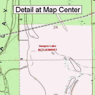  USGS Topographic Quadrangle Map   Swayze Lake, Louisiana 
