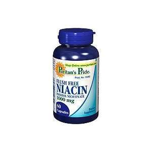  FLUSH FREE NIACIN 1000mg 60 caps Vitamin B Health 
