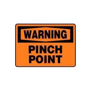    WARNING PINCH POINT 10 x 14 Adhesive Vinyl Sign